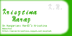 krisztina maraz business card